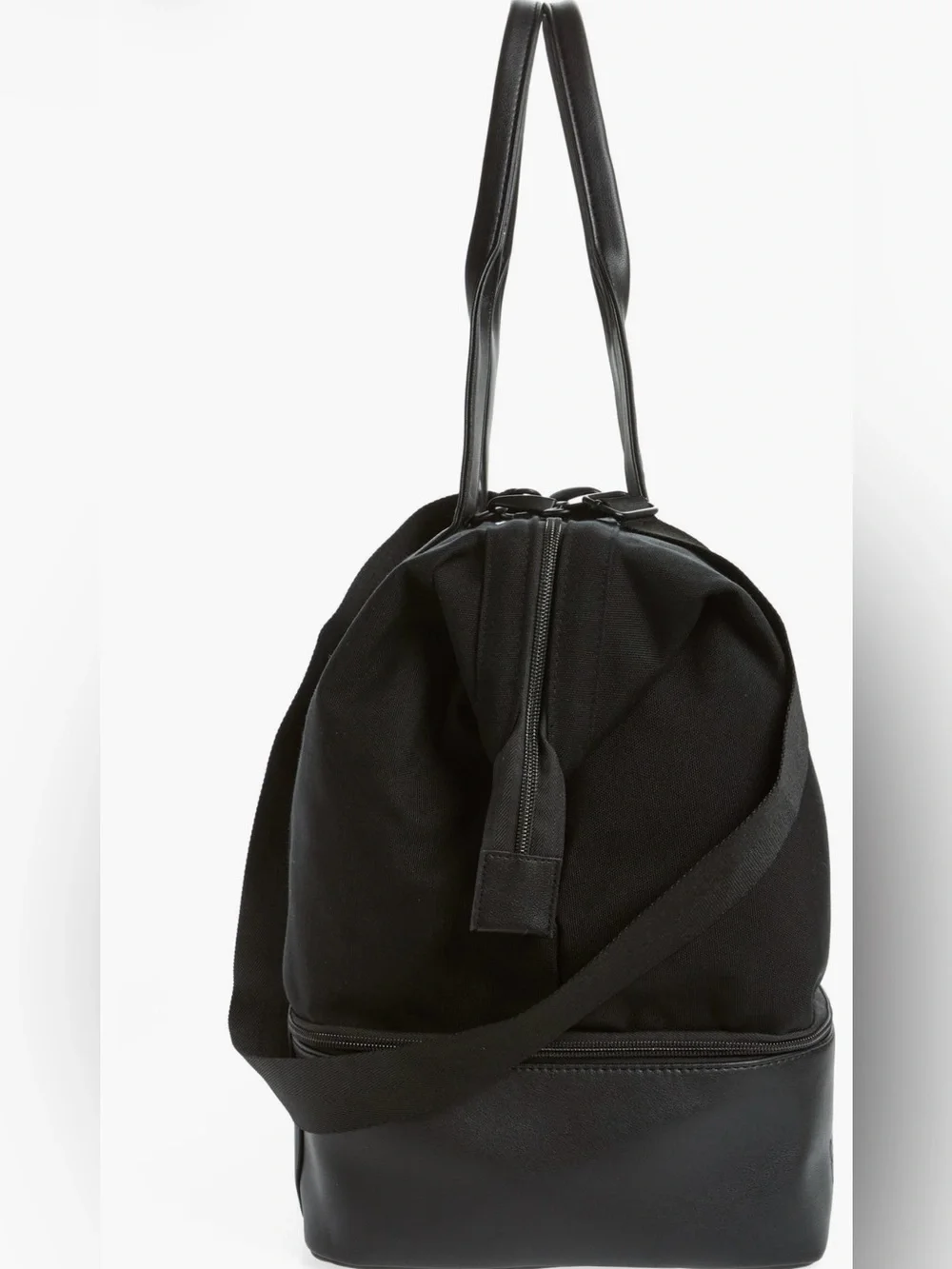 BEIS Black Two-Tier Weekender Travel Tote